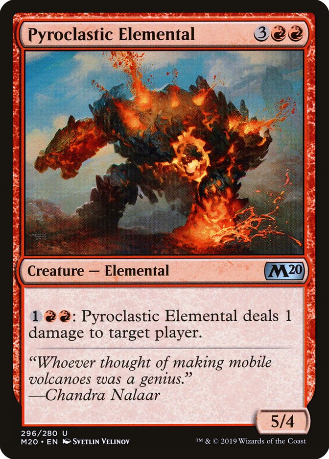 Pyroclastic Elemental – Uncommon Magic: The Gathering card from Core Set 2020 (#296)