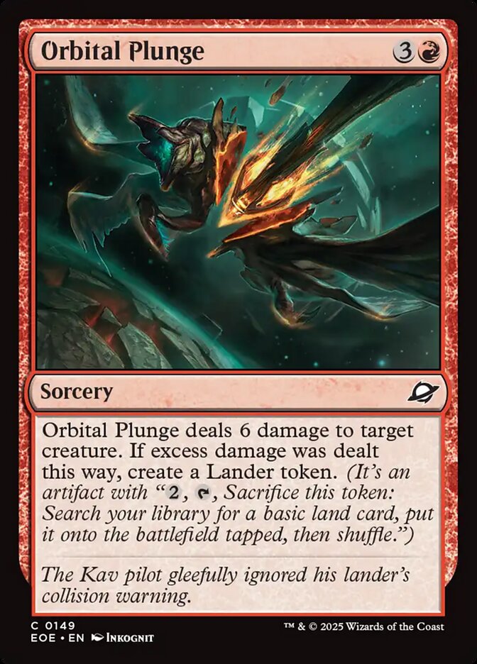 Orbital Plunge – Common Magic: The Gathering card from Edge of Eternities (#149)