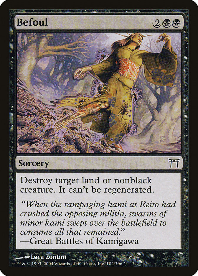 Befoul – Common Magic: The Gathering card from Champions of Kamigawa (#102)