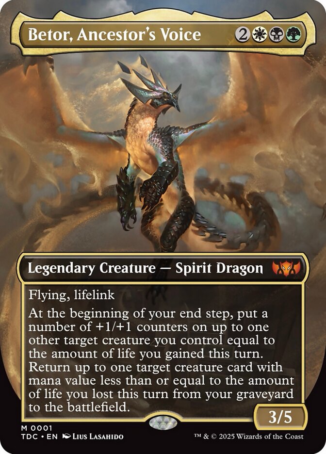 Betor, Ancestor's Voice – Mythic Magic: The Gathering card from Tarkir: Dragonstorm Commander (#1)
