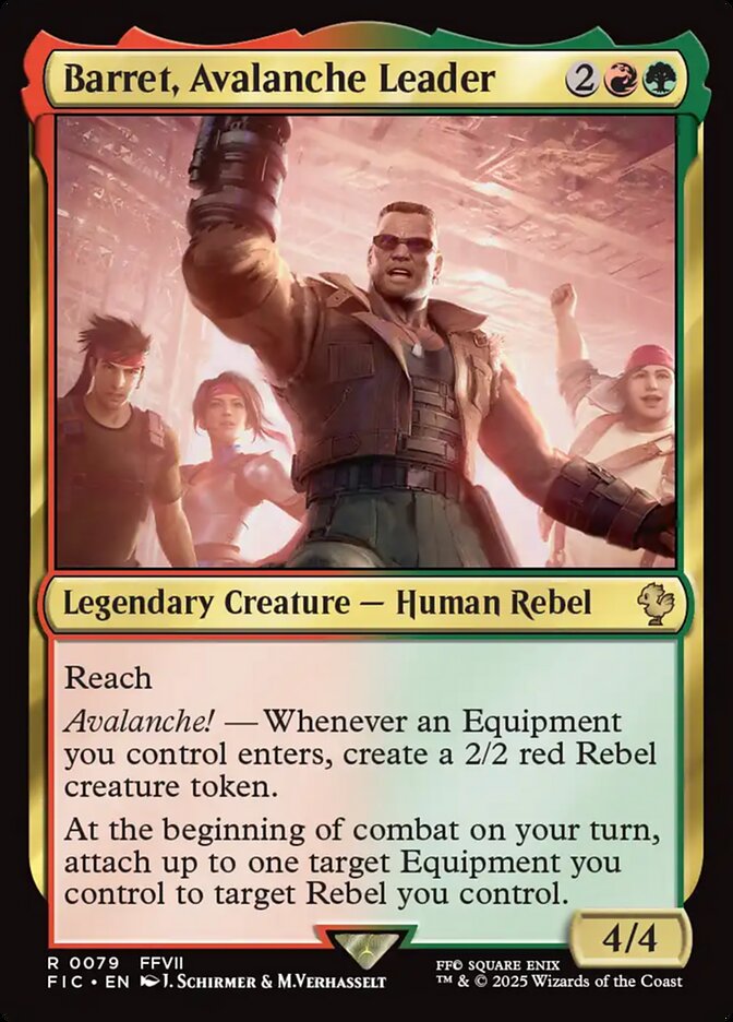 Barret, Avalanche Leader – Rare Magic: The Gathering card from Final Fantasy Commander (#79)