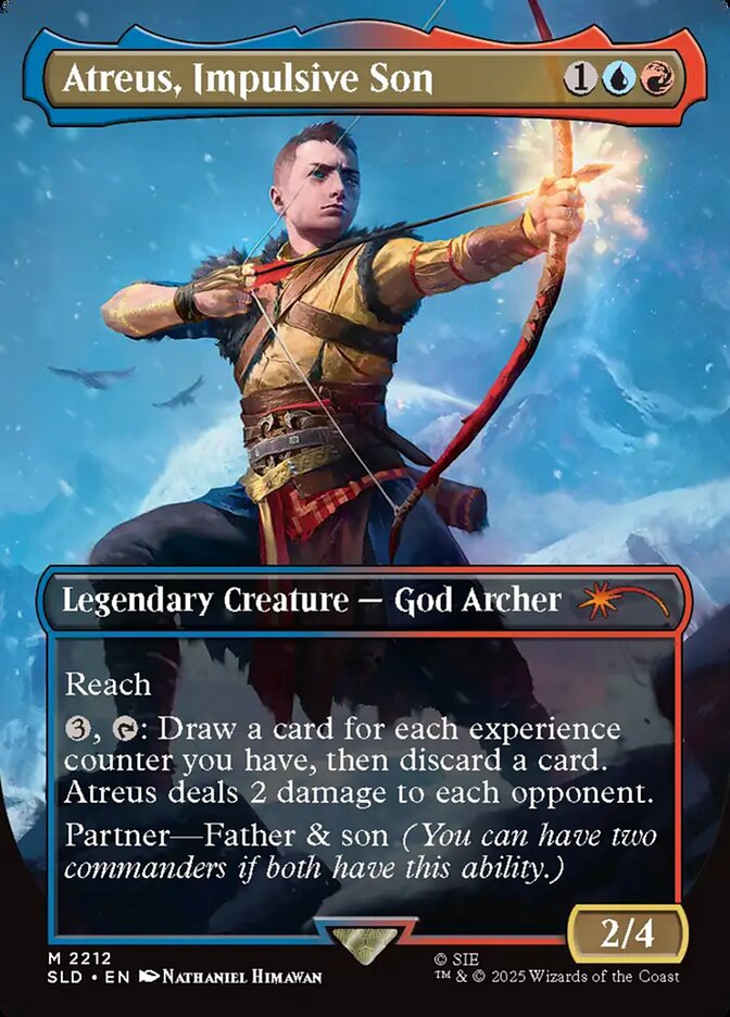 Atreus, Impulsive Son – Mythic Magic: The Gathering card from Secret Lair Drop (#2212)