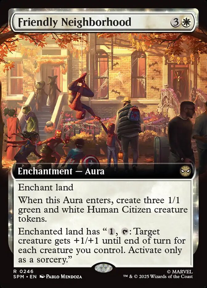 Friendly Neighborhood – Rare Magic: The Gathering card from Marvel's Spider-Man (#246)