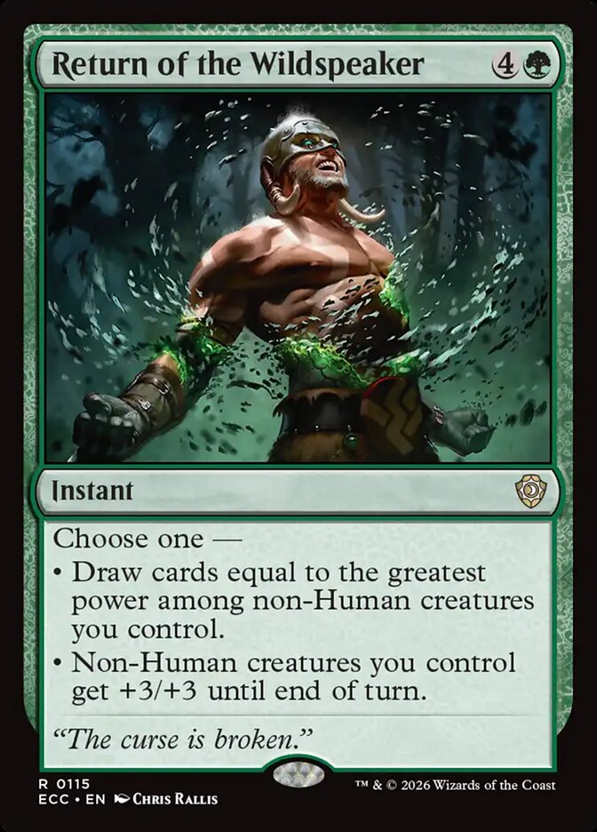 Return of the Wildspeaker – Rare Magic: The Gathering card from Lorwyn Eclipsed Commander (#115)