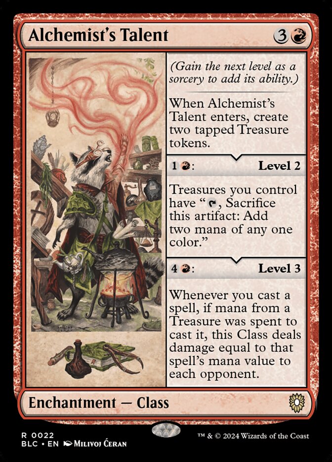Alchemist's Talent – Rare Magic: The Gathering card from Bloomburrow Commander (#22)