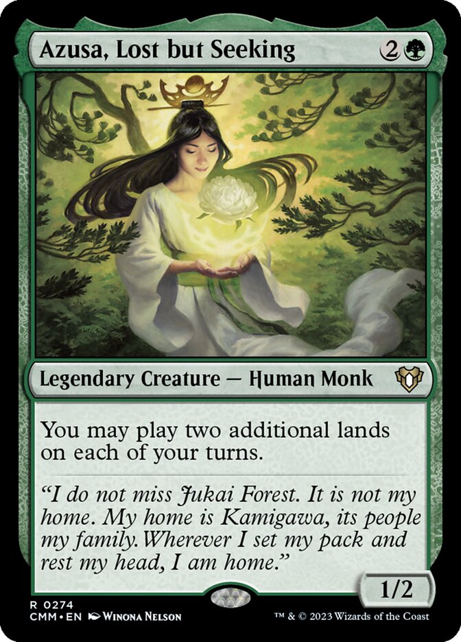 Azusa, Lost but Seeking – Rare Magic: The Gathering card from Commander Masters (#274)