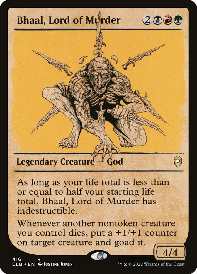 Bhaal, Lord of Murder – Rare Magic: The Gathering card from Commander Legends: Battle for Baldur's Gate (#416)