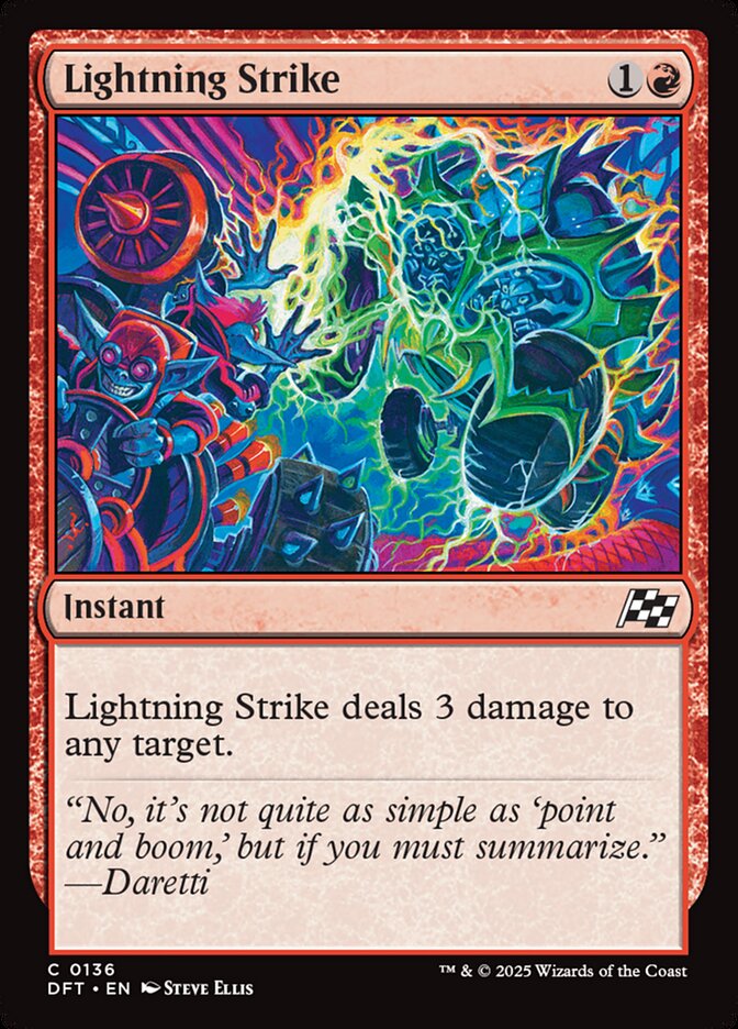 Lightning Strike – Common Magic: The Gathering card from Aetherdrift (#136)
