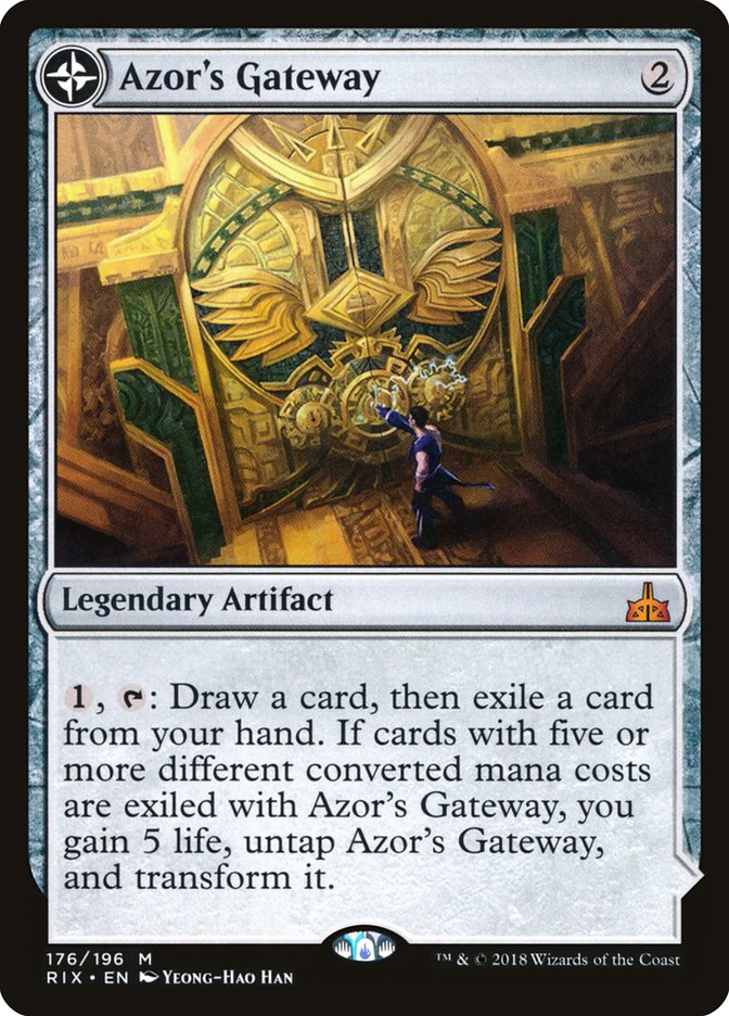 Azor's Gateway // Sanctum of the Sun – Mythic Magic: The Gathering card from Rivals of Ixalan (#176)