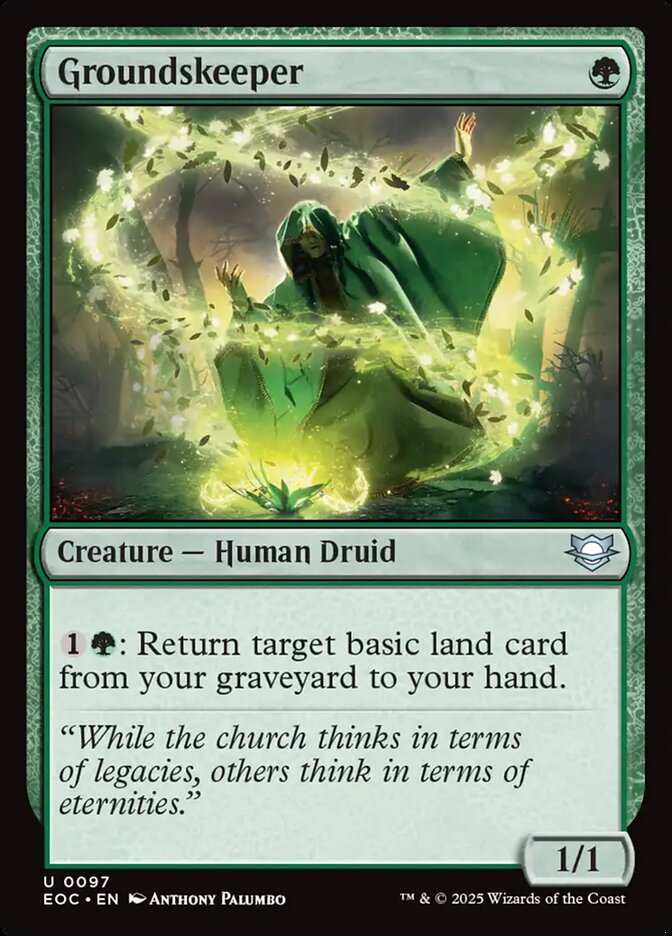 Groundskeeper – Uncommon Magic: The Gathering card from Edge of Eternities Commander (#97)