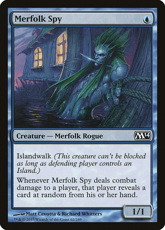 Merfolk Spy – Common Magic: The Gathering card from Magic 2014 (#62)