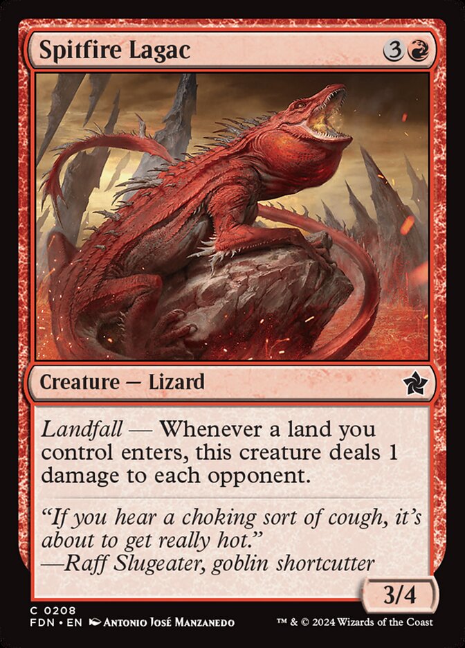 Spitfire Lagac – Common Magic: The Gathering card from Foundations (#208)