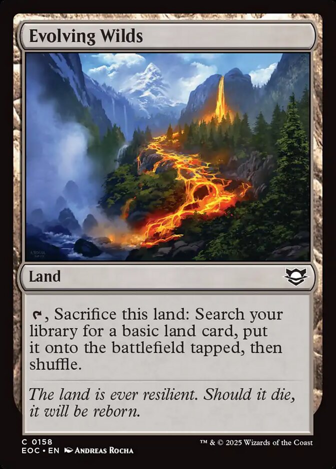 Evolving Wilds – Common Magic: The Gathering card from Edge of Eternities Commander (#158)