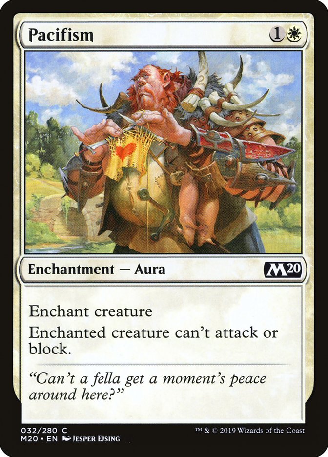 Pacifism – Common Magic: The Gathering card from Core Set 2020 (#32)