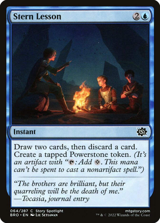 Stern Lesson – Common Magic: The Gathering card from The Brothers' War (#64)