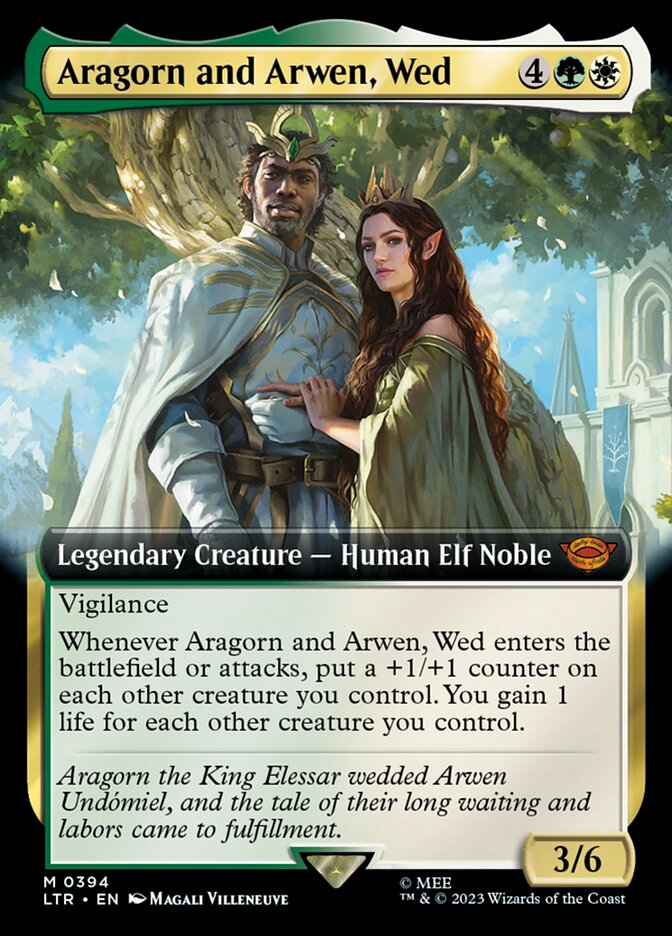 Aragorn and Arwen, Wed – Mythic Magic: The Gathering card from The Lord of the Rings: Tales of Middle-earth (#394)