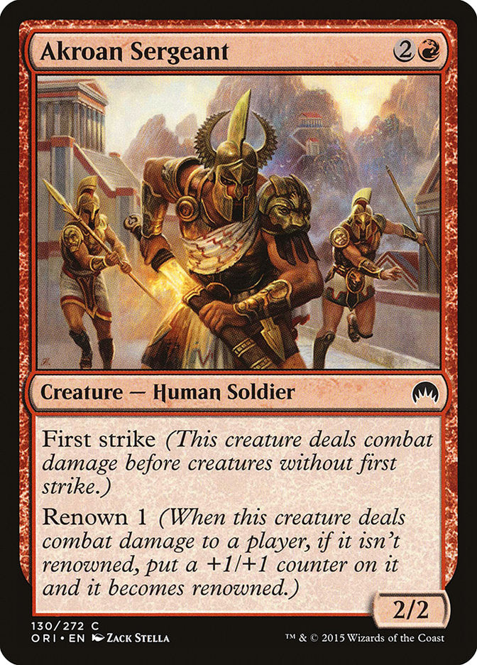 Akroan Sergeant – Common Magic: The Gathering card from Magic Origins (#130)