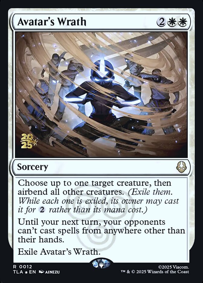 Avatar's Wrath – Rare Magic: The Gathering card from Avatar: The Last Airbender Promos (#12s)