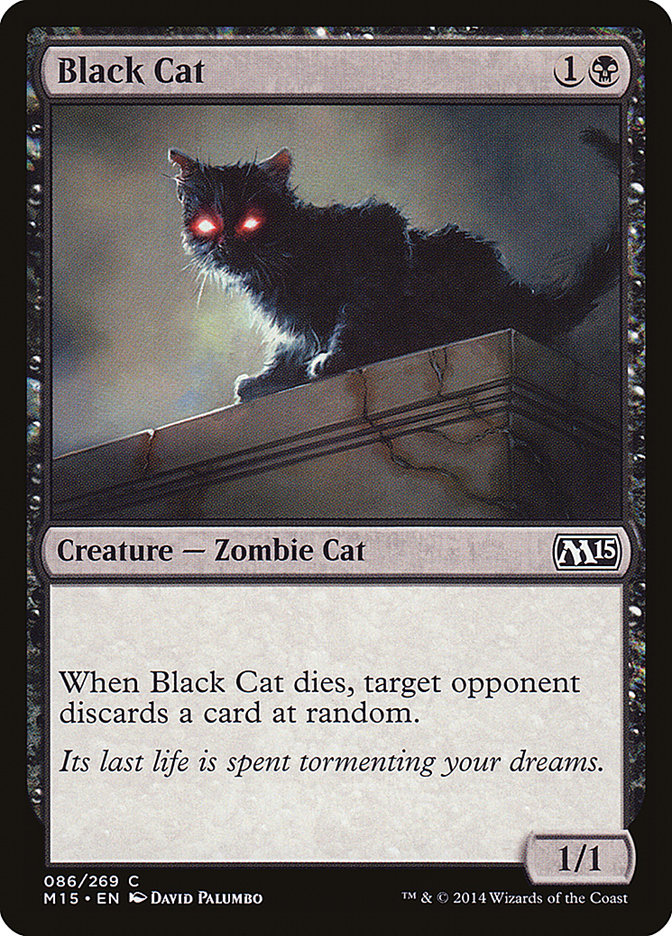Black Cat – Common Magic: The Gathering card from Magic 2015 (#86)