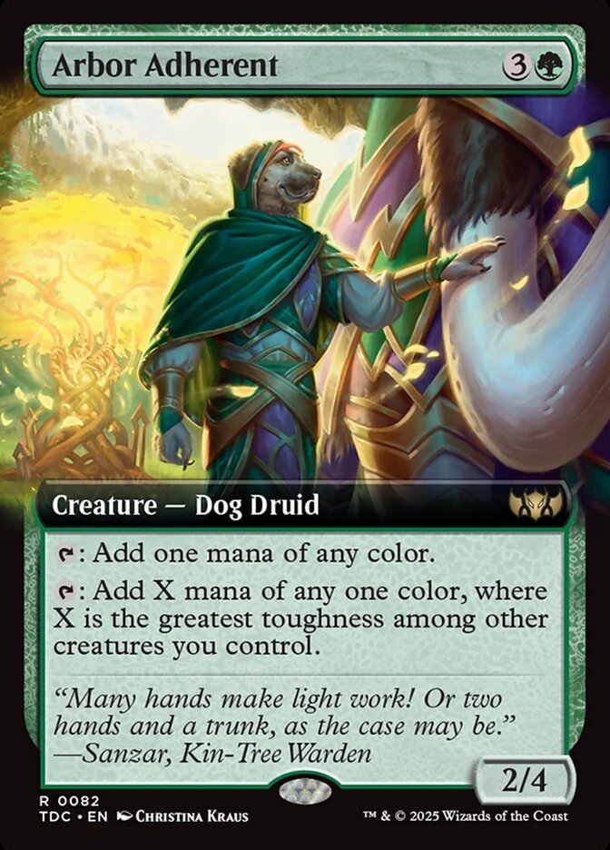 Arbor Adherent – Rare Magic: The Gathering card from Tarkir: Dragonstorm Commander (#82)