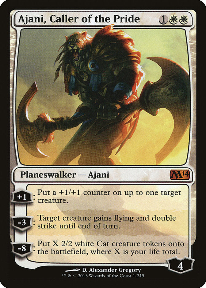 Ajani, Caller of the Pride – Mythic Magic: The Gathering card from Magic 2014 (#1)