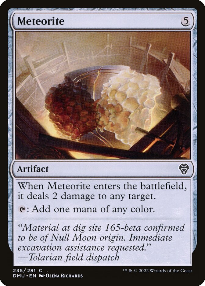 Meteorite – Common Magic: The Gathering card from Dominaria United (#235)