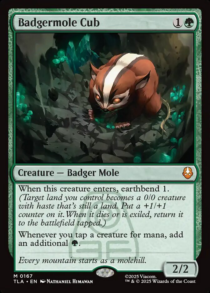 Badgermole Cub – Mythic Magic: The Gathering card from Avatar: The Last Airbender (#167)
