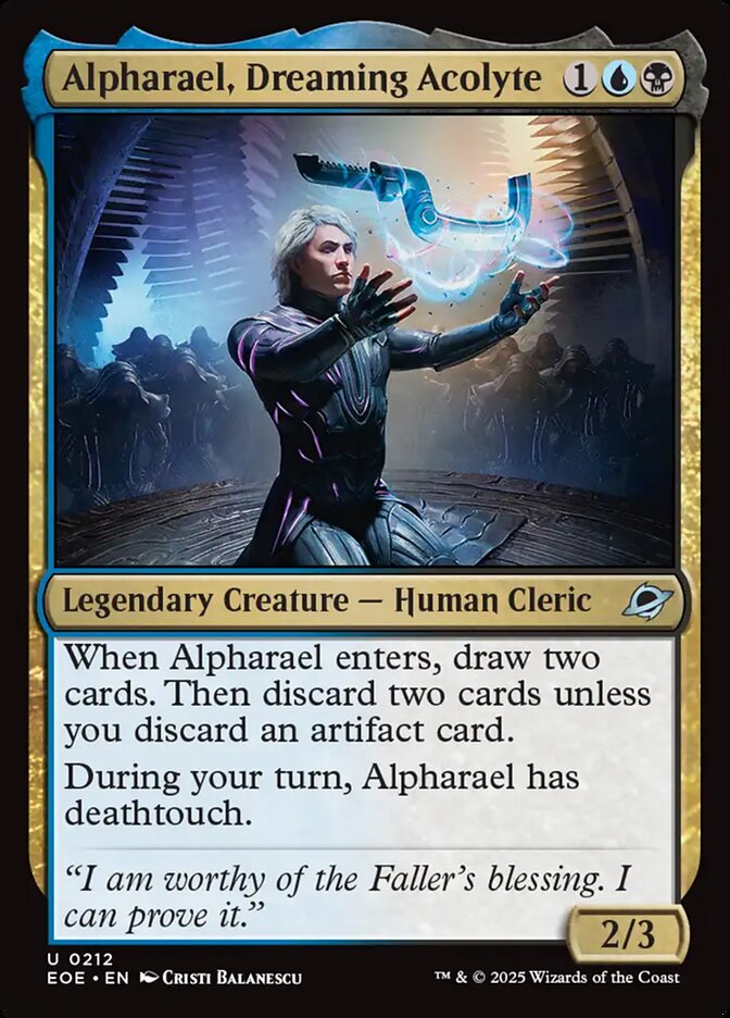 Alpharael, Dreaming Acolyte – Uncommon Magic: The Gathering card from Edge of Eternities (#212)