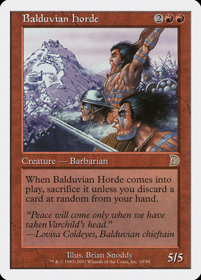 Balduvian Horde – Rare Magic: The Gathering card from Deckmasters (#10)