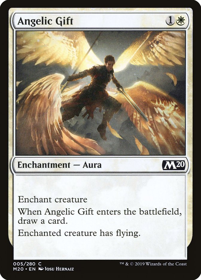 Angelic Gift – Common Magic: The Gathering card from Core Set 2020 (#5)