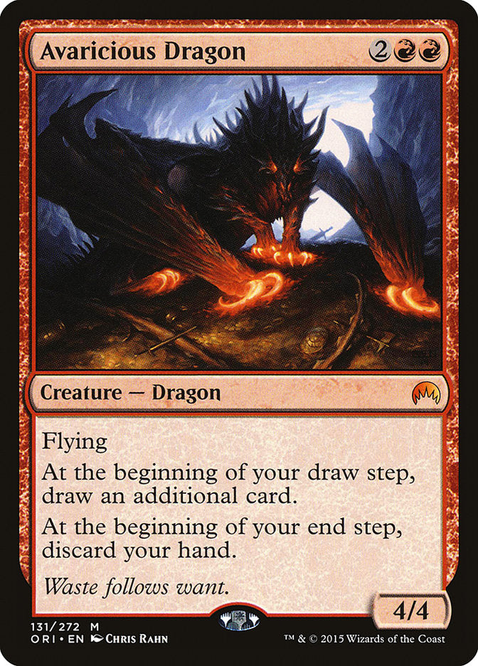 Avaricious Dragon – Mythic Magic: The Gathering card from Magic Origins (#131)