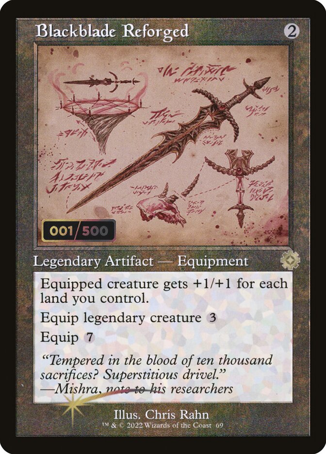 Blackblade Reforged – Rare Magic: The Gathering card from The Brothers' War Retro Artifacts (#69z)