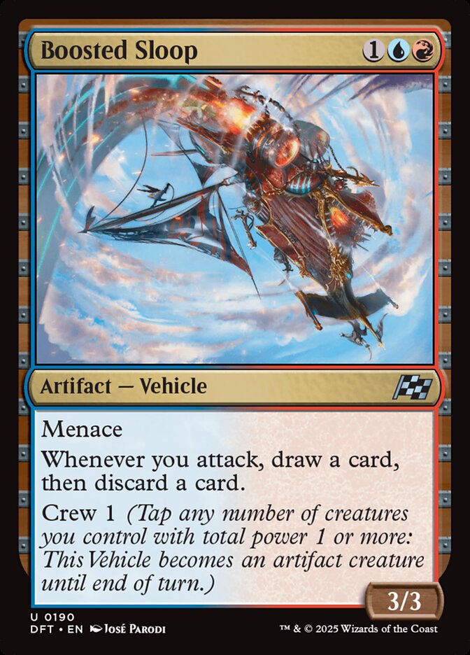 Boosted Sloop – Uncommon Magic: The Gathering card from Aetherdrift (#190)