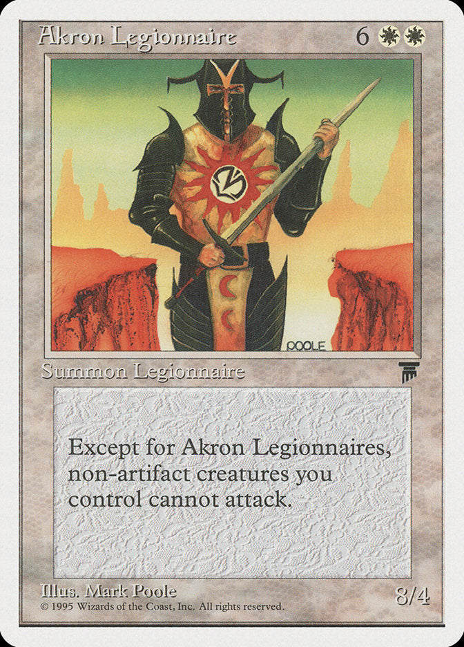 Akron Legionnaire – Rare Magic: The Gathering card from Chronicles (#2)