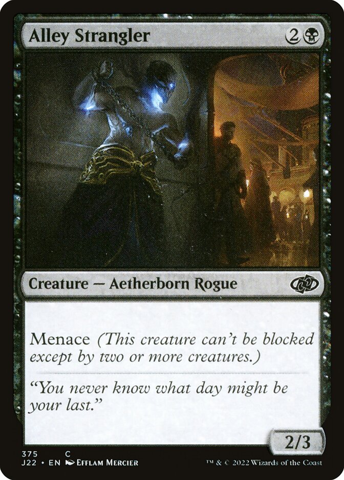Alley Strangler – Common Magic: The Gathering card from Jumpstart 2022 (#375)