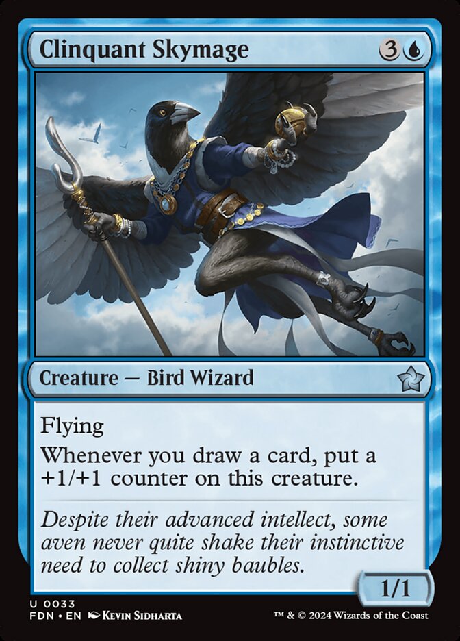 Clinquant Skymage – Uncommon Magic: The Gathering card from Foundations (#33)
