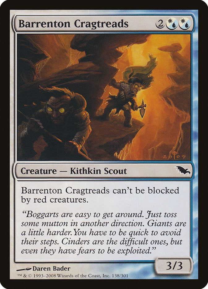 Barrenton Cragtreads – Common Magic: The Gathering card from Shadowmoor (#138)