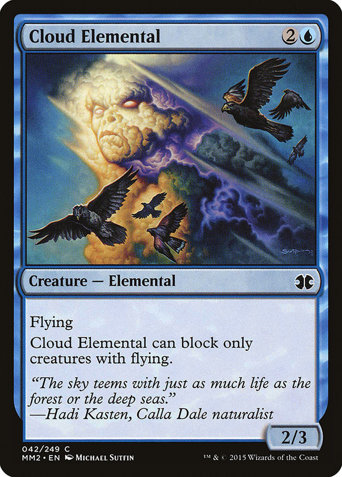 Cloud Elemental – Common Magic: The Gathering card from Modern Masters 2015 (#42)