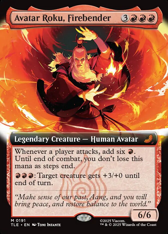 Avatar Roku, Firebender – Mythic Magic: The Gathering card from Avatar: The Last Airbender Eternal (#191)