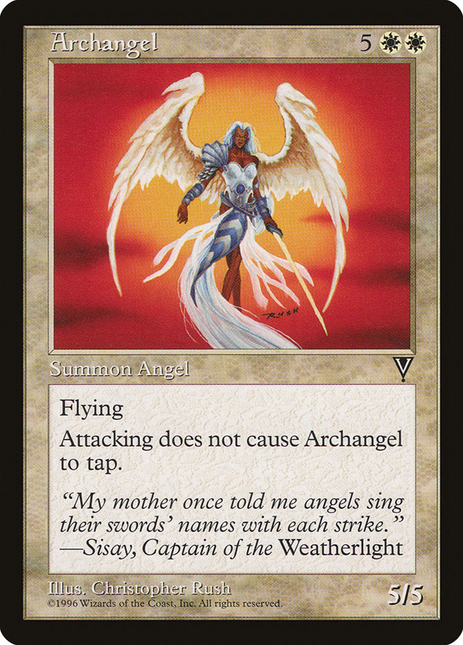 Archangel – Rare Magic: The Gathering card from Visions (#1)