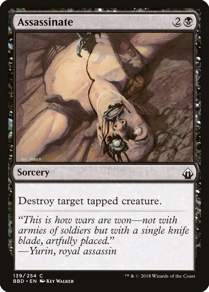 Assassinate – Common Magic: The Gathering card from Battlebond (#139)