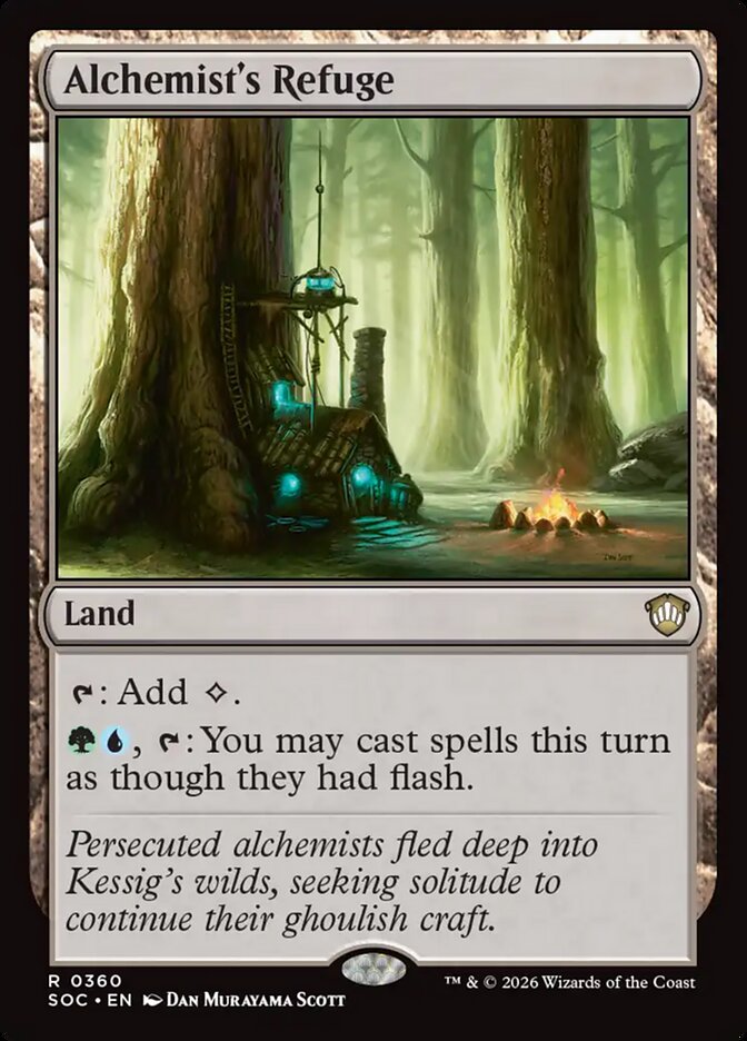 Alchemist's Refuge – Rare Magic: The Gathering card from Secrets of Strixhaven Commander (#360)