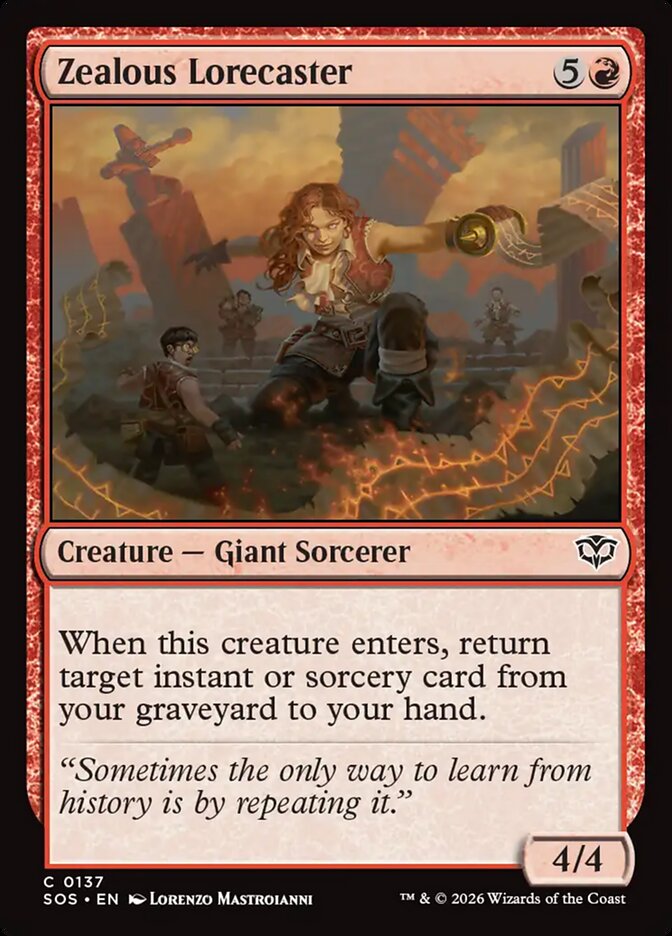 Zealous Lorecaster – Common Magic: The Gathering card from Secrets of Strixhaven (#137)