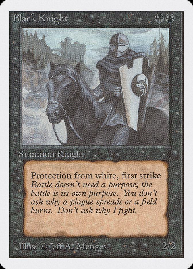Black Knight – Uncommon Magic: The Gathering card from Unlimited Edition (#95)