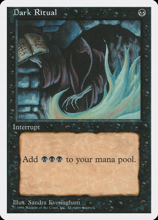 Dark Ritual – Common Magic: The Gathering card from Introductory Two-Player Set (#19)