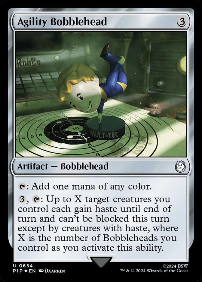 Agility Bobblehead – Uncommon Magic: The Gathering card from Fallout (#654)