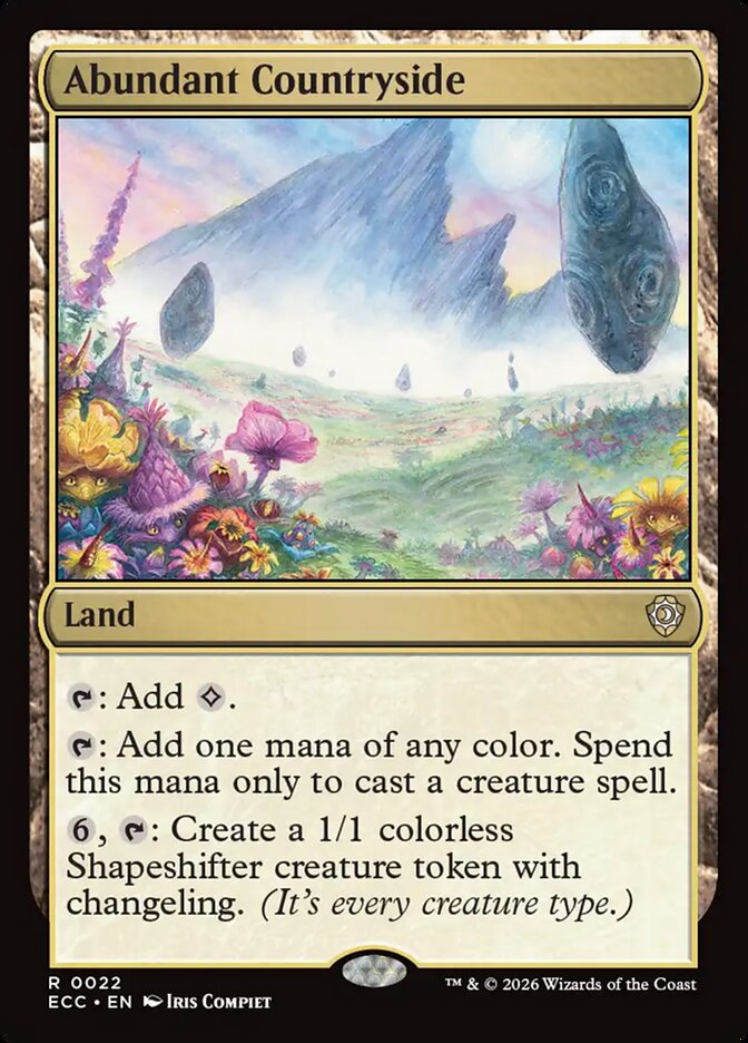 Abundant Countryside – Rare Magic: The Gathering card from Lorwyn Eclipsed Commander (#22)