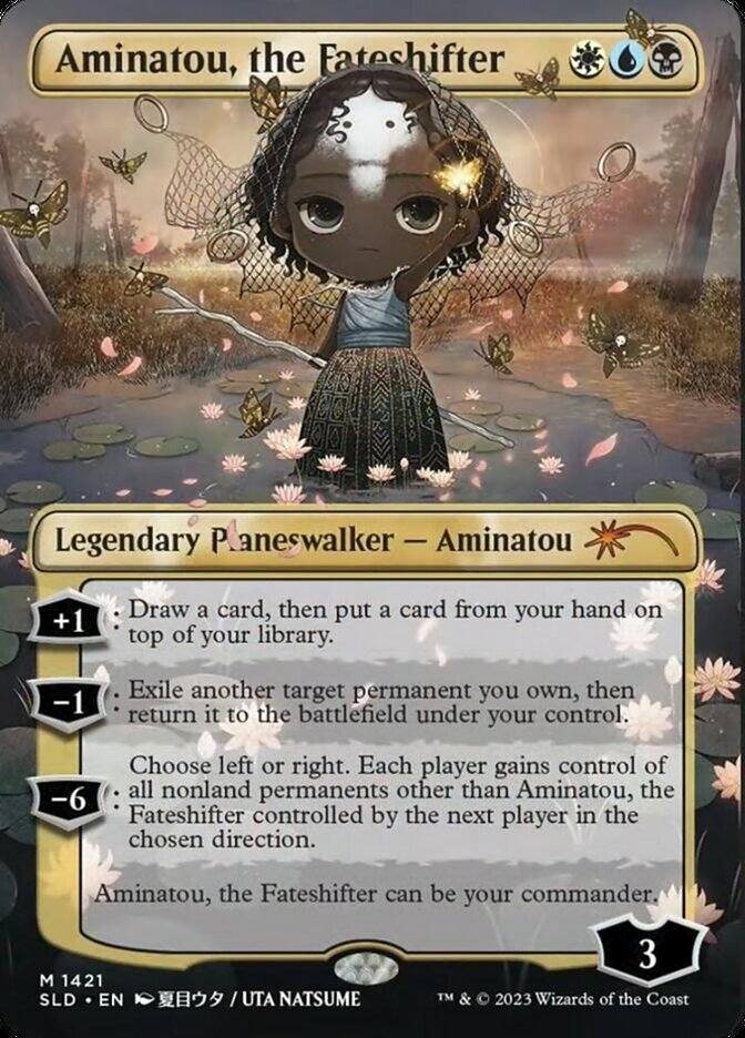 Aminatou, the Fateshifter – Mythic Magic: The Gathering card from Secret Lair Drop (#1421★)