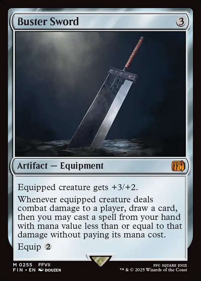 Buster Sword – Mythic Magic: The Gathering card from Final Fantasy (#255)
