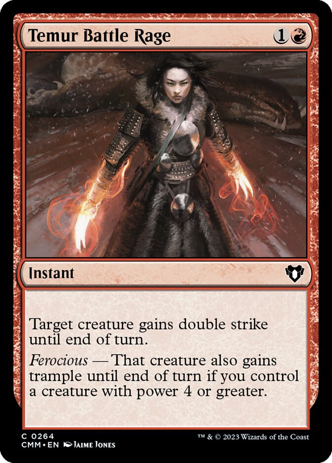 Temur Battle Rage – Common Magic: The Gathering card from Commander Masters (#264)